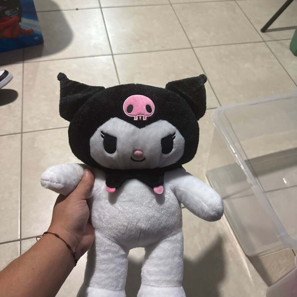 Sanrio Kuromi Plush Doll Stuffed Animal, Build-A-Bear Style Soft White and Black